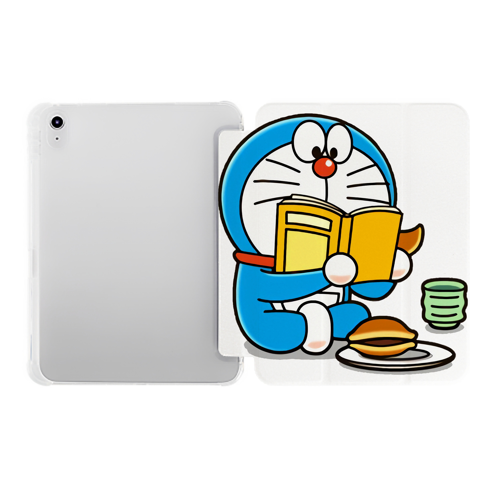 （画像用） ドラえもん Doraemon IPad ケース ペン収納付き 三つ折りスタンド PUレザー×シリコン 対応機種9.5/10.5/10.9インチ